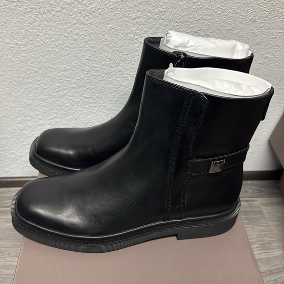 Franco Sarto Axel Ankle Boot In Black Leather - Picture 6 of 8